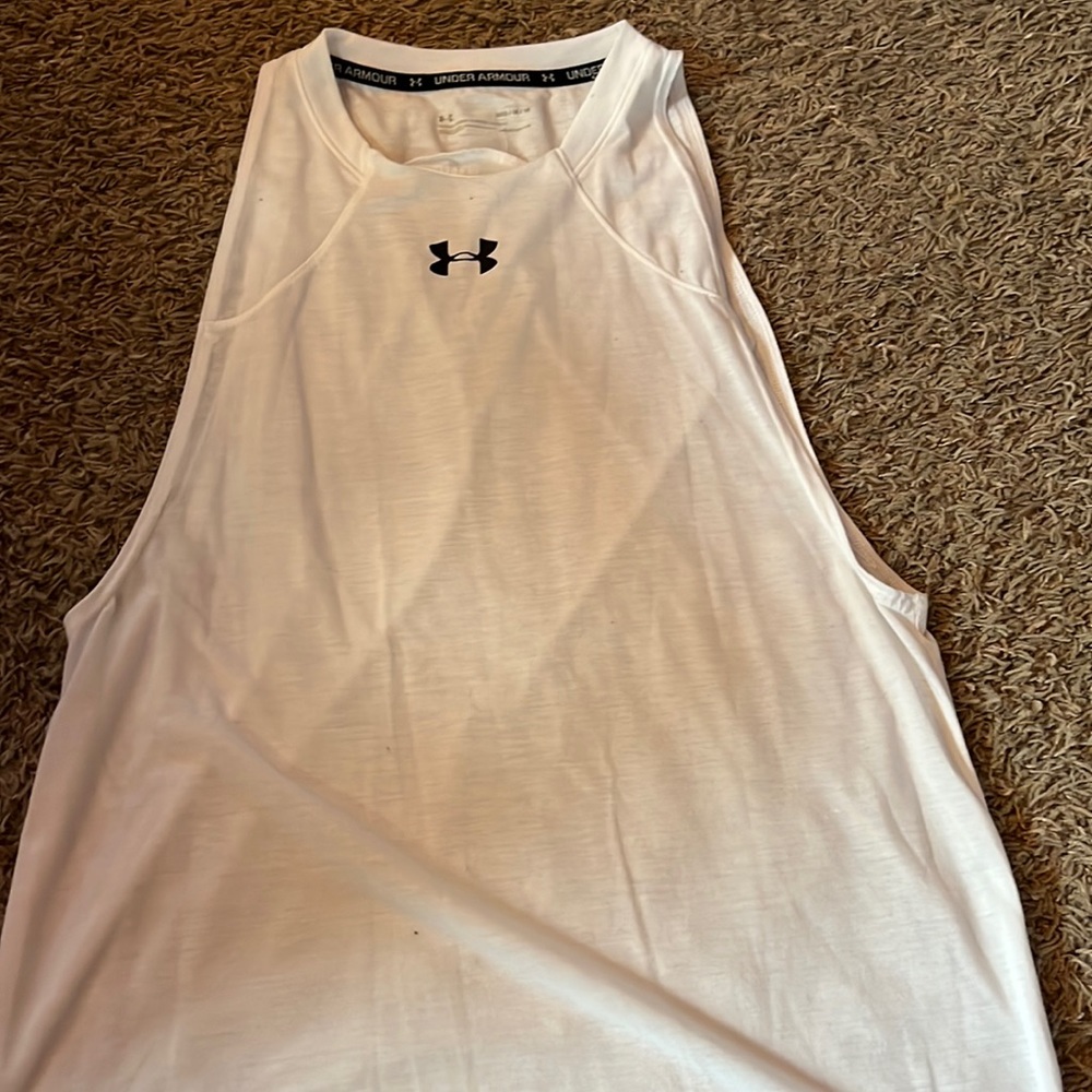 Men’s Under Armour White Athletic Tank